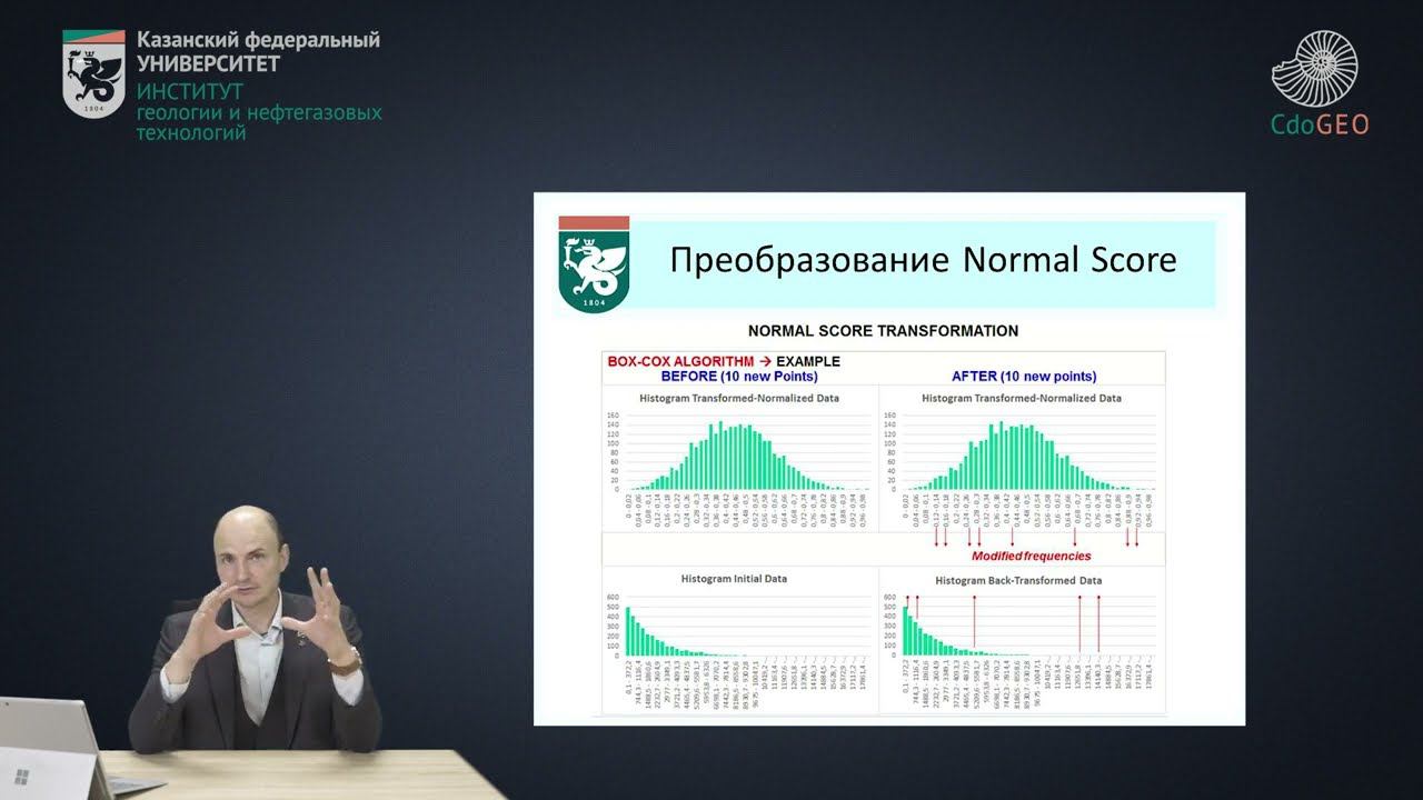 Детерминированная и стохастическая интерполяция. Преобразование "Normal score"