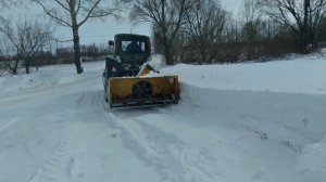 Снегоуборщик роторный. Уборка снега. Зима. ЮМЗ 6л