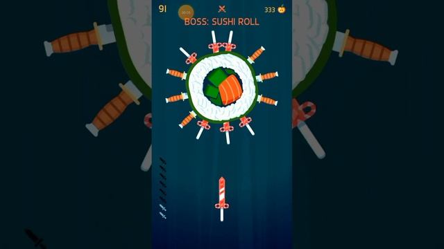 Босс суши ролл. Knife Hit.