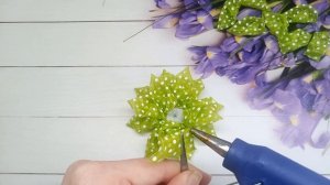 Пышные бантики из органзы 2,5 см / Бантики канзаши МК