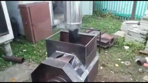 Печь в баню из газовых баллонов