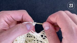 Овальная салфетка крючком, Марсела, 21-25