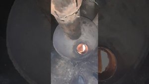 отопление в гараже.печка на отработке.
