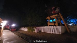 3/14/24 Pre: The Disneyland Railroad: Excursion 3 arrives at Toontown depot, late night