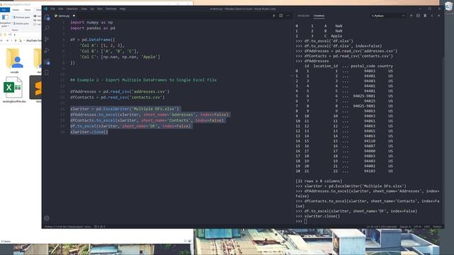How to export Pandas' DataFrames to Excel | Pandas Tutorial смотреть онлайн