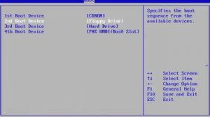Change the BIOS boot-sequence / boot order (AMI BIOS)