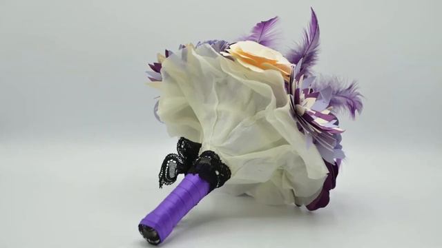 Bouquet de fleur papier Deep Purple - Fleurigami France смотреть онлайн