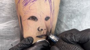 Black and Gray Portrait Tattoo Time Lapse