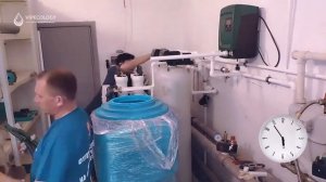 Монтаж водоподготовки в загородном доме промышленной системы обратного осмоса на 1000 литров в час