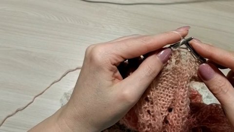 МК ажурный палантин спицами /как связать ажурный палантин /МК палантин из Alize Angora Gold