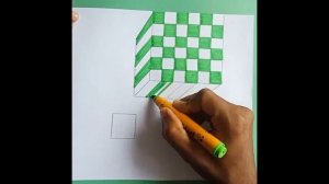 EASY 3D CHESS BOARD DRAWING/FREE TUTORIAL