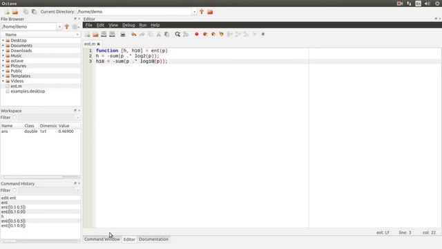 Скрипты и функции в языке MATLAB (GNU Octave)