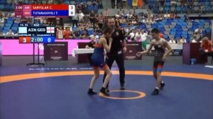 Финал Чемпионата Европы 2023 г. по вольной борьбе U15 - FS 41 kg. Сарыглар Чингис - Тутарашвили Т.