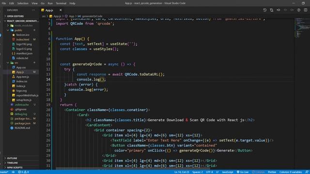 Generate Download & Scan QR Code with React js    Scan QR Code by WebCam in React js App
