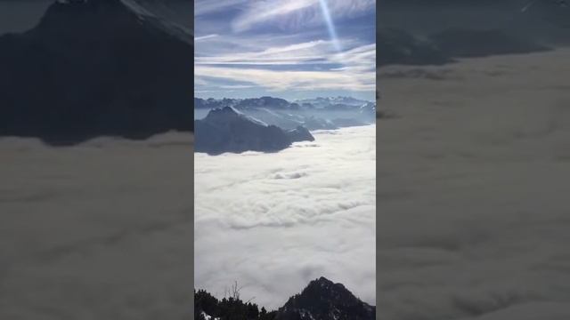 AUSTRIA, Gmunden, Traunstein 1580m over the clouds