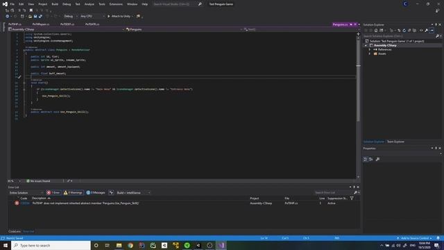 Penguin Indie Game Devblog #2 | Penguin Team System | Unity