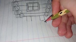 рисуем ИЗБУШКУ НА КУРЬИХ НОЖКАХ