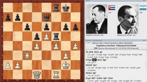 Шахматы. Капабланка - Элисказес: УЧЕБНАЯ ПАРТИЯ великого кубинца!