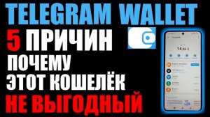 Telegram WALLET ! 5 Причин почему этот кошелёк не выгодный и им не стоит пользоваться!