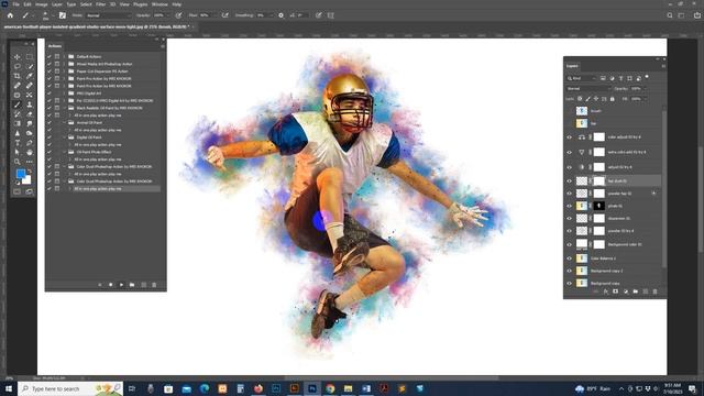 Easy Color Dust Photoshop Action Tutorail & Tips смотреть онлайн