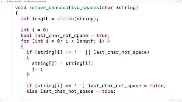Remove Consecutive Spaces In A String | C Programming Example смотреть онлайн