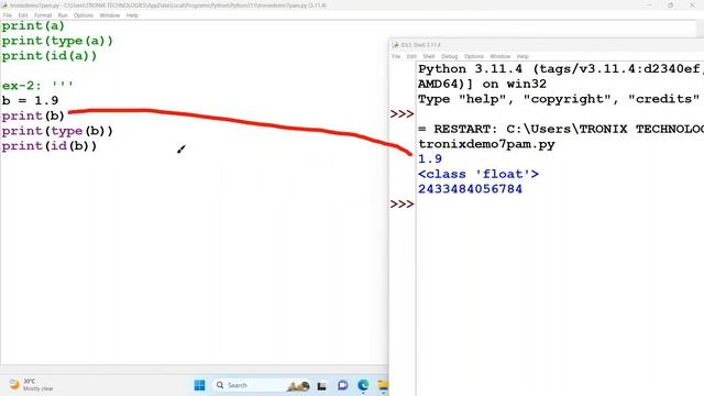 Type and ID Functions in Python | Python Telugu Classes | Python Full Stack Course | Python Trainin