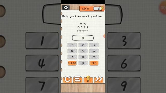 Brain surfing level 36 Help Jack do math problem walkthrough solution