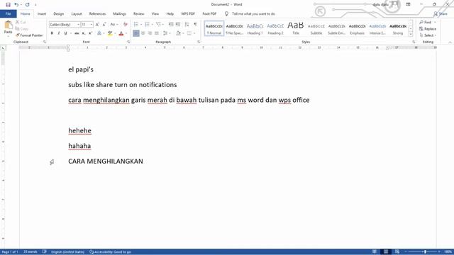 Cara Hapus Garis Merah Dibawah Tulisan Pada MS Word dan WPS Office | Remove Redline Word in Word смотреть онлайн