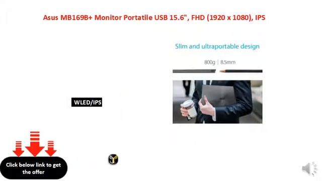 Asus MB169B+ Monitor Portatile USB 15.6, FHD (1920 x 1080), IPS смотреть онлайн