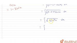 Show that :   ` int sqrt(1 - cos 2x ) dx = - sqrt(2) cos x + c `