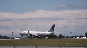 United 737-900 landing at Calgary Airport!