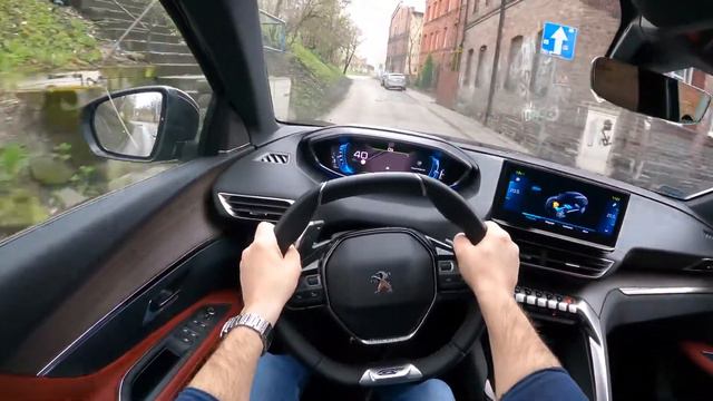 Peugeot 3008 2021 GT Line 1.6 HYBRID4 300 HP  0-100  POV Test Drive