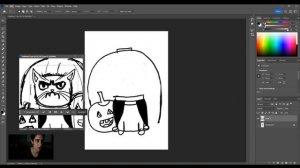 Watch me struggle in Photoshop? Halloween Vampire Cat Sketch! Vale's Art Vlog #10