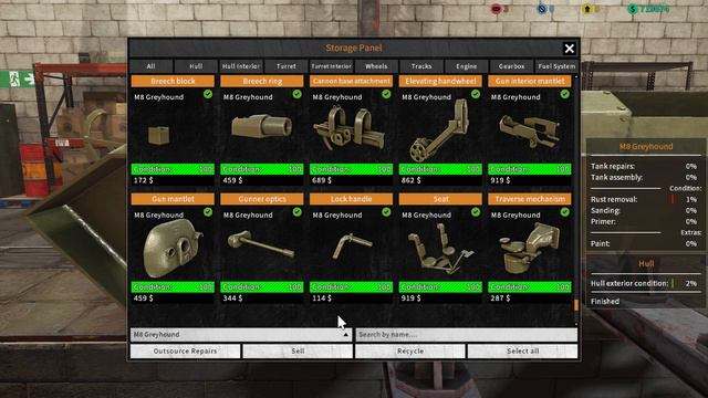 Restoration M8 Greyhound - Tank Mechanic Simulator смотреть онлайн