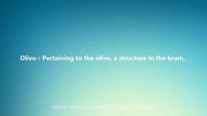 Olivo- - Medical Meaning and Pronunciation