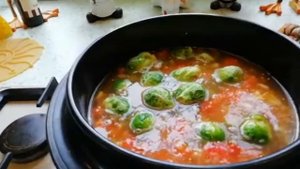 Брюссельская капуста +киноа - сытно, просто, полезно!!!