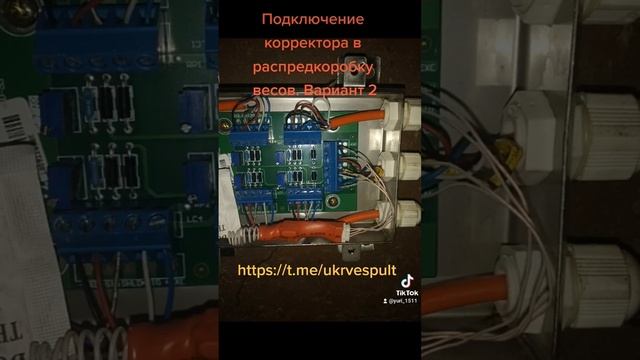 Установка корректора веса в распредкоробку весов.Вариант 2