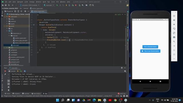 Flutter Tutorial 2022 | 9 - ElevatedButton | Everyday Code Tutorial | Android & iOS | Dart