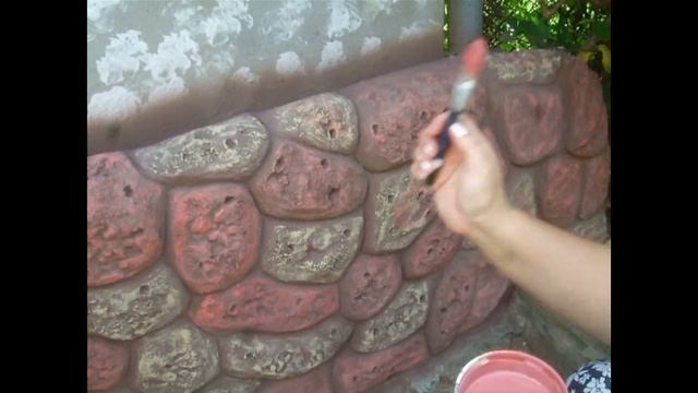 покраска цоколя дома . декоративный камень .мастерская Карусель чудес. Оксаны Жереновой. смотреть онлайн