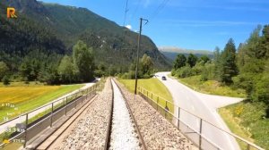 Cab ride St. Moritz - Chur / train drivers view along Switzerland’s Albula line in 4K (July 2022)