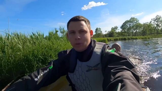 Как разбить гидроцикл. Прошли 90 км по реке Камышовка. смотреть онлайн