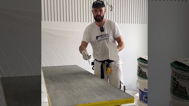 Крутой бетон за копейки! Декор двери скрытого монтажа!Kraft beton!
