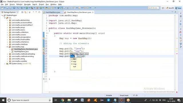 Map and its implementation Classes, HashTable, Sorting using Collections By Madhu Vundavalli смотреть онлайн