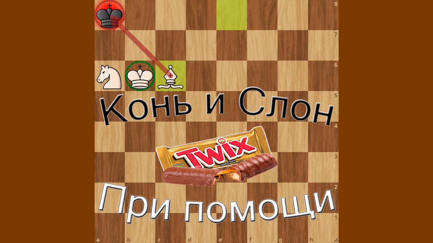 КАК ПОСТАВИТЬ МАТ КОНЕМ И СЛОНОМ ПО МЕТОДУ TWIX??? смотреть онлайн