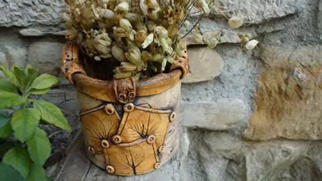 Красивые керамические горшки для комнатных цветов