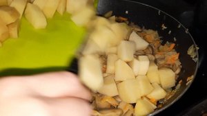 Тушёная картошка с грибами