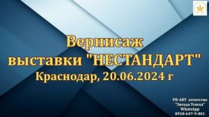 Вернисаж выставки НЕСТАНДАРТ Краснодар 20 июня 2024 г