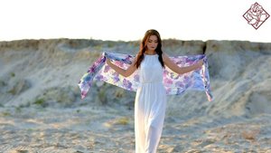 Палантин набивной (вискоза) "10529", вид 1