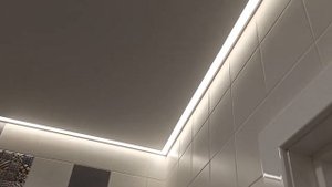 Контурная подсветка потолка в ванной комнате