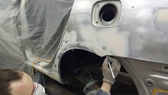 Toyota Corolla шпатлевание, как вывести арку на шпаклёвке и как посадить потёк на грунте смотреть онлайн